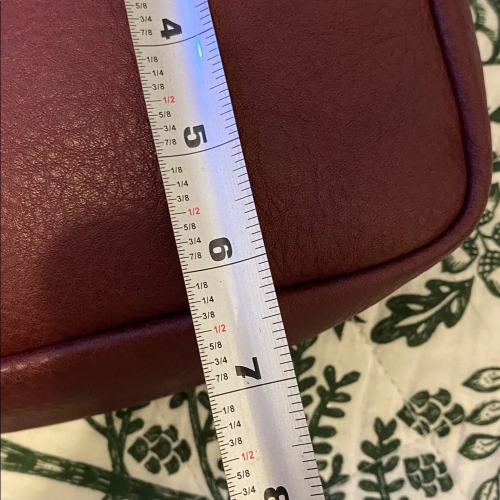 Jessie James Burgundy Leather Crossbody Bag, no signs of wear - Picture 11 of 11